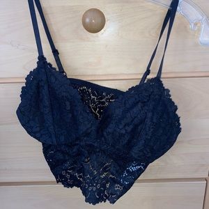 Black Lace Bralette tank top